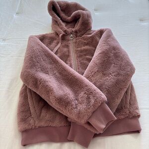 NWOT Athleta Ritual Fur Hooded Jacket- Ladies Small